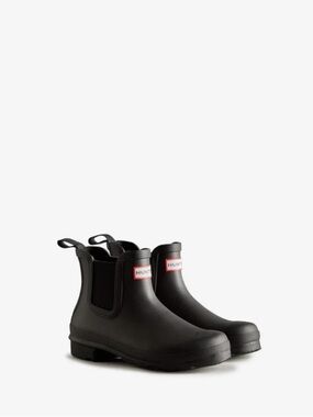 Women’s Black Hunter Chelsea Rain Boots sz9